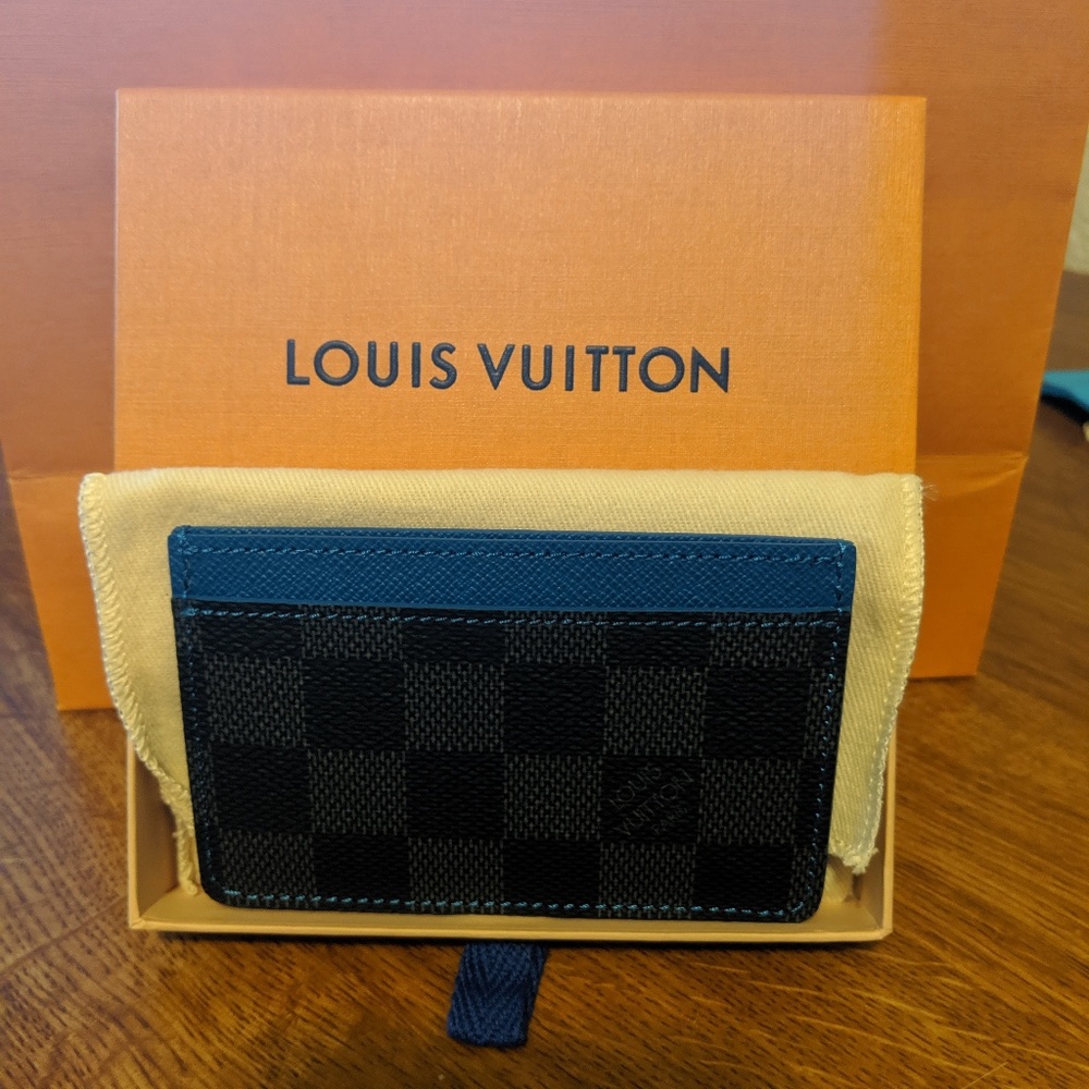 Louis Vuitton Damier Graphite in Blue Card Holder